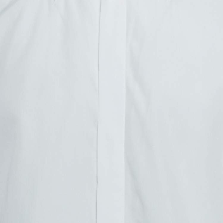 Pre Owned Givenchy White Star Embroidered Cotton Shirt L