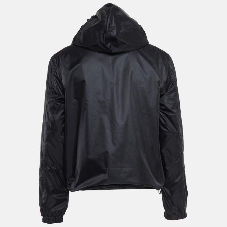 Pre Owned Givenchy Black/Red Rottweiler Print Nylon Reversible Jacket M