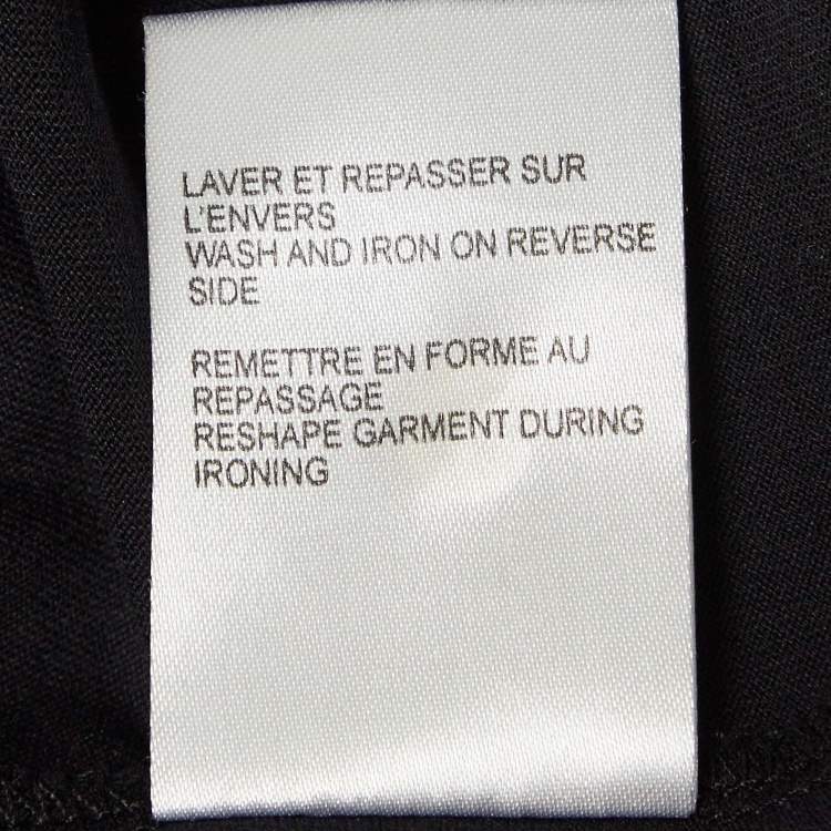 Pre Owned Givenchy Black Printed Cotton Crew Neck T-Shirt XS