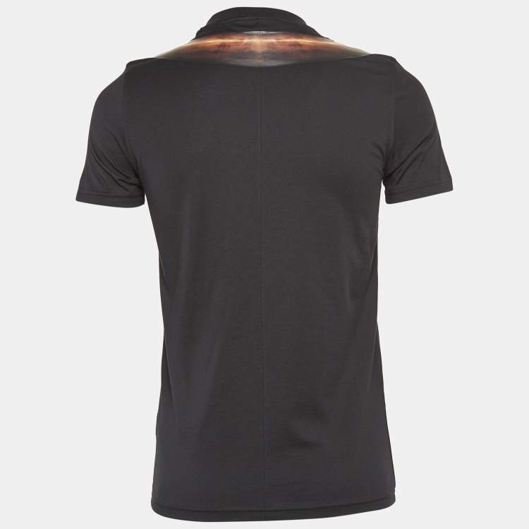 Pre Owned Givenchy Black Collar Horns Cotton T-Shirt XS