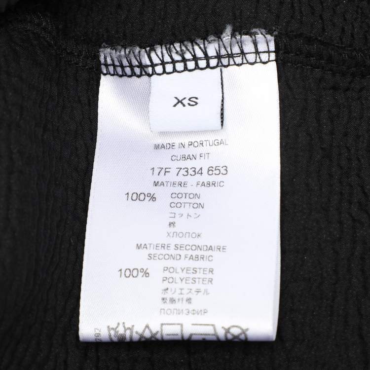 Pre Owned Givenchy Black Distressed Cotton & Mesh Inset Logo Printed Sweatshirt XS