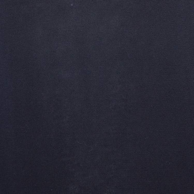 Pre Owned Givenchy Navy Blue Navy Blue Applique Detail Sweatshirt L