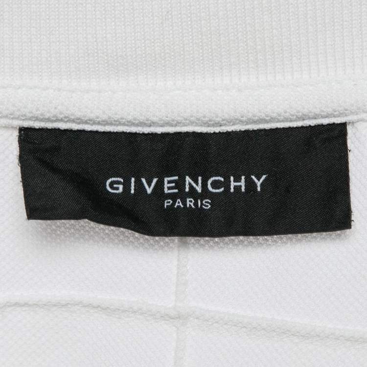 Pre Owned Givenchy White Cotton Polo T-Shirt XL