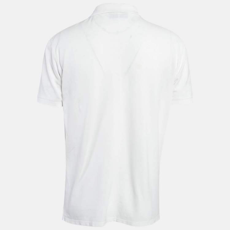 Pre Owned Givenchy White Cotton Polo T-Shirt XL