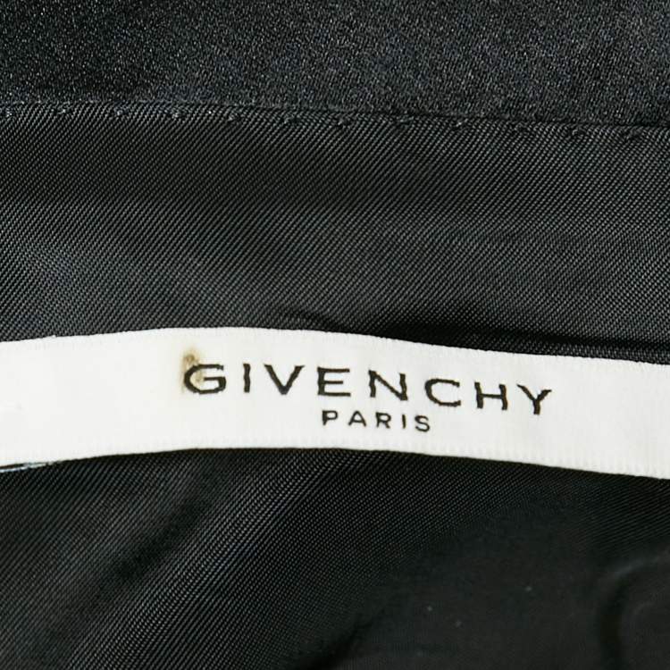 Pre Owned Givenchy Black Patterned Wool Blend Blazer S