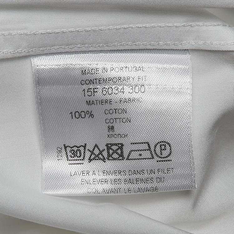 Pre Owned Givenchy White Cotton Collar Detail Shirt XL