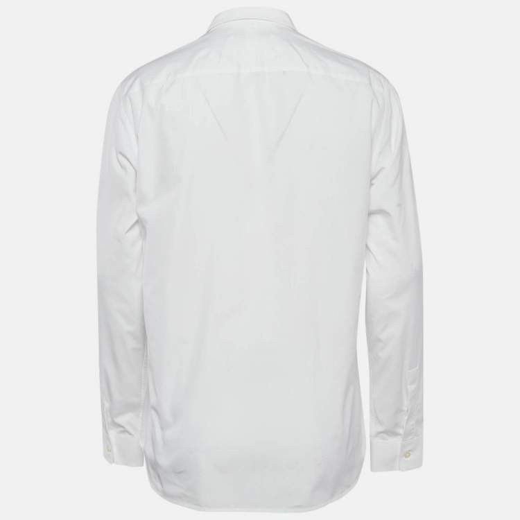 Pre Owned Givenchy White Cotton Collar Detail Shirt XL