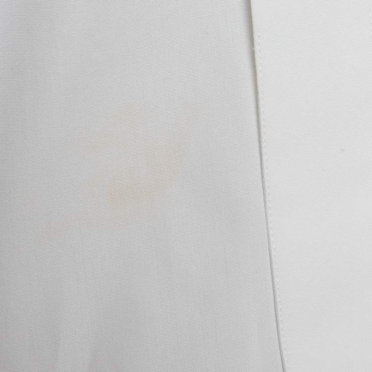 Pre Owned Givenchy White Cotton Collar Detail Shirt XL