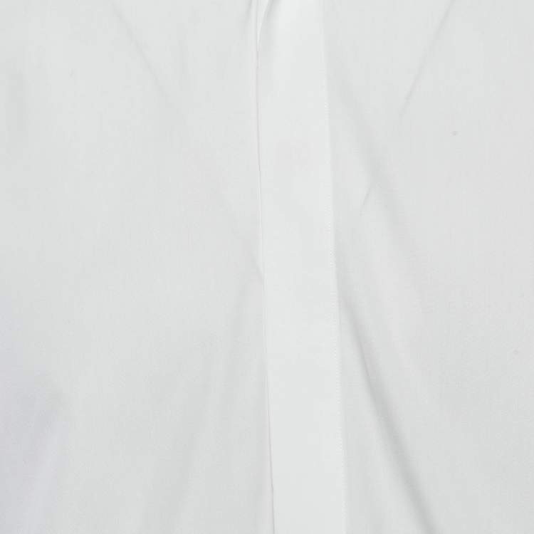 Pre Owned Givenchy White Cotton Collar Detail Shirt XL