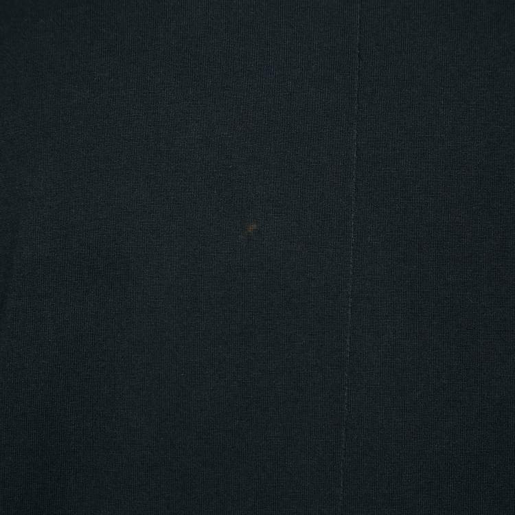 Pre Owned Givenchy Black Cotton Leather Patch Detail T-Shirt XL