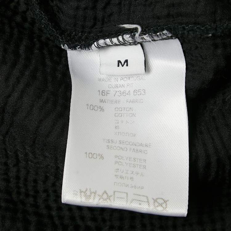 Pre Owned Givenchy Black Distressed Logo Print Cotton Sweatshirt M