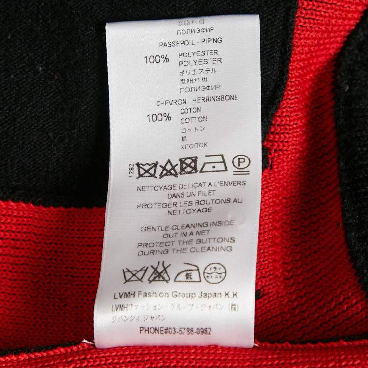 Pre Owned Givenchy Black Logo Intarsia Back Wool Knit Bomber Jacket S
