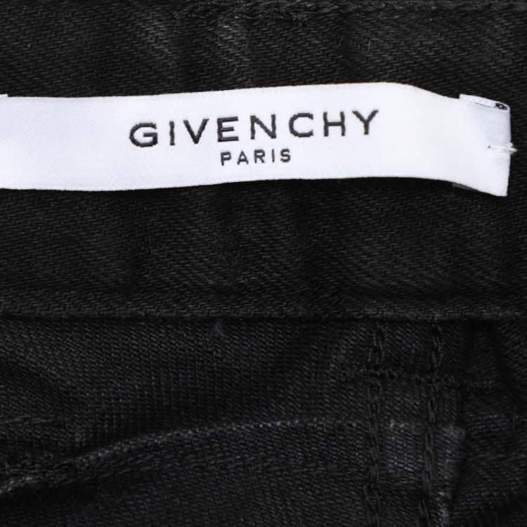 Pre Owned Givenchy Black Cotton Straight Leg Jeans S/M (Waist 32")