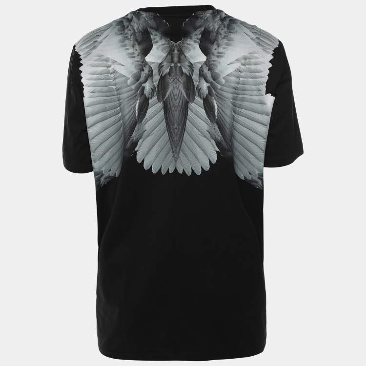 Pre Owned Givenchy Black Cotton Wings Print T-Shirt M