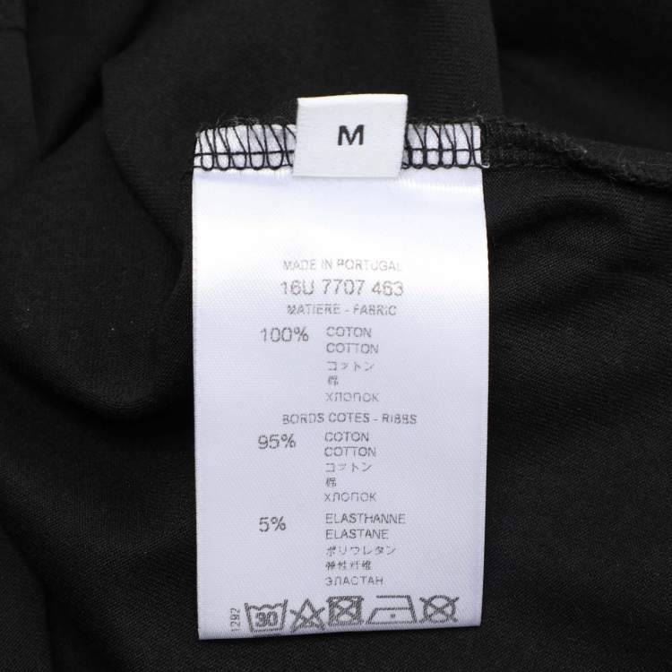 Pre Owned Givenchy Black Cotton Wings Print T-Shirt M