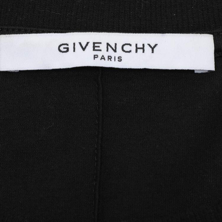 Pre Owned Givenchy Black Cotton Wings Print T-Shirt M