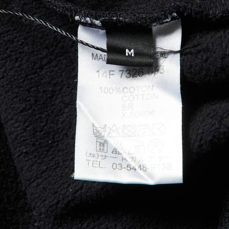 Pre Owned Givenchy Black Printed Cotton Crew Neck Sweatshirt M