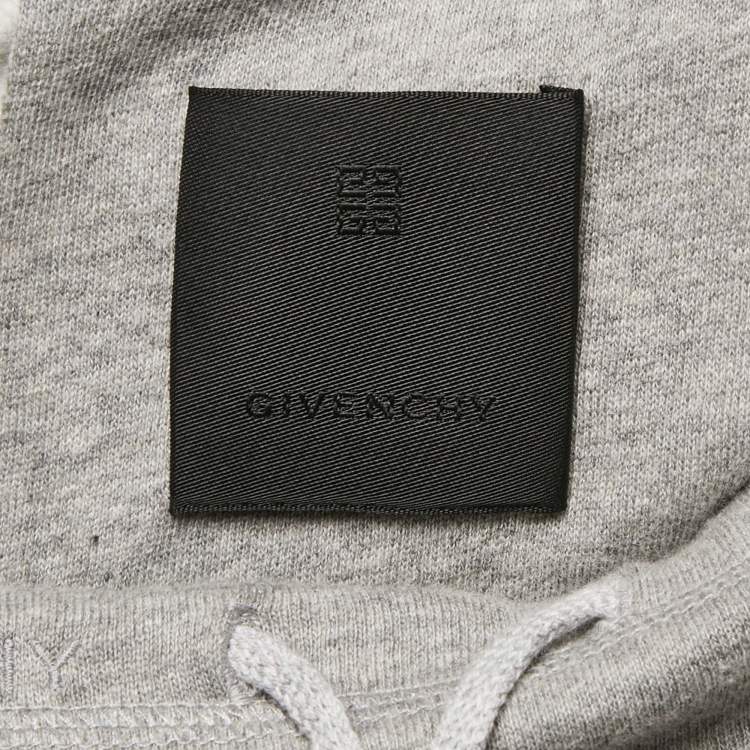 Pre Owned Givenchy Grey Cotton Knit High Neck Sweatshirt M