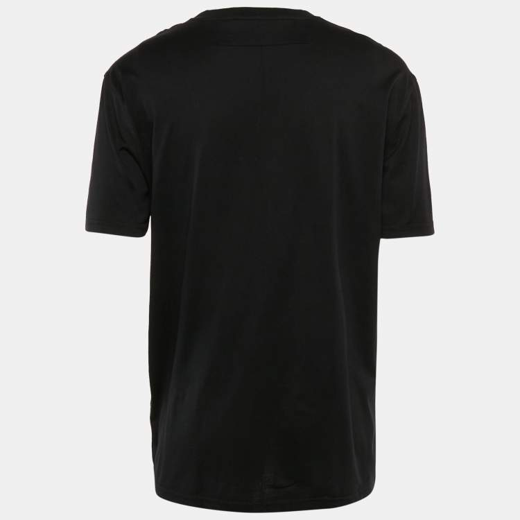 Pre Owned Givenchy Black One-Eye Print Cotton Crew Neck T-Shirt XXL