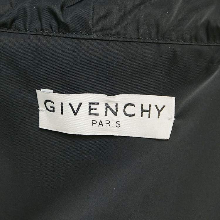 Pre Owned Givenchy Black Synthetic Hooded Long Jacket XL