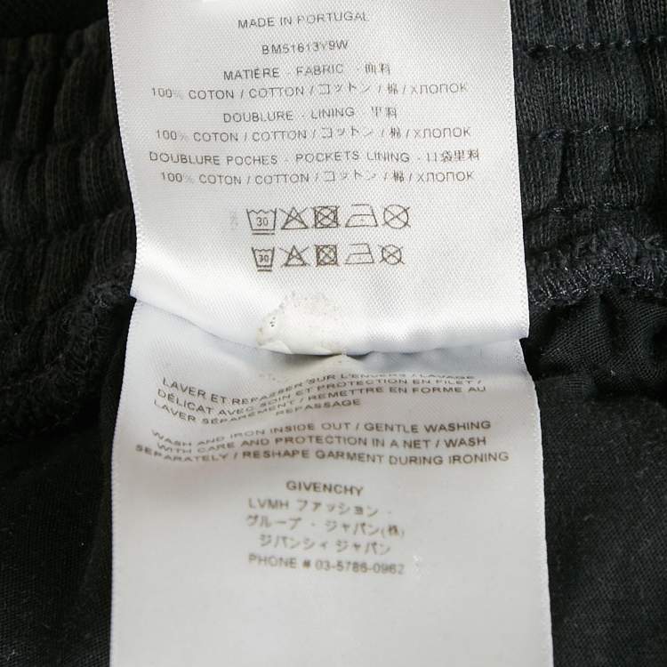 Pre Owned Givenchy Black Distressed Cotton Knit Archetype Shorts M