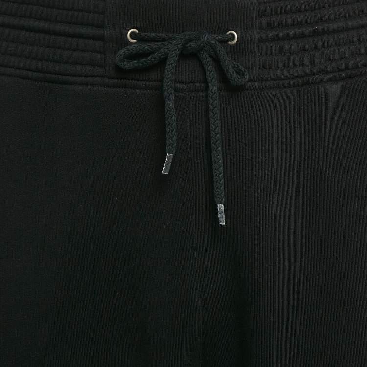 Pre Owned Givenchy Black Logo Embroidered Cotton Sweatpants L