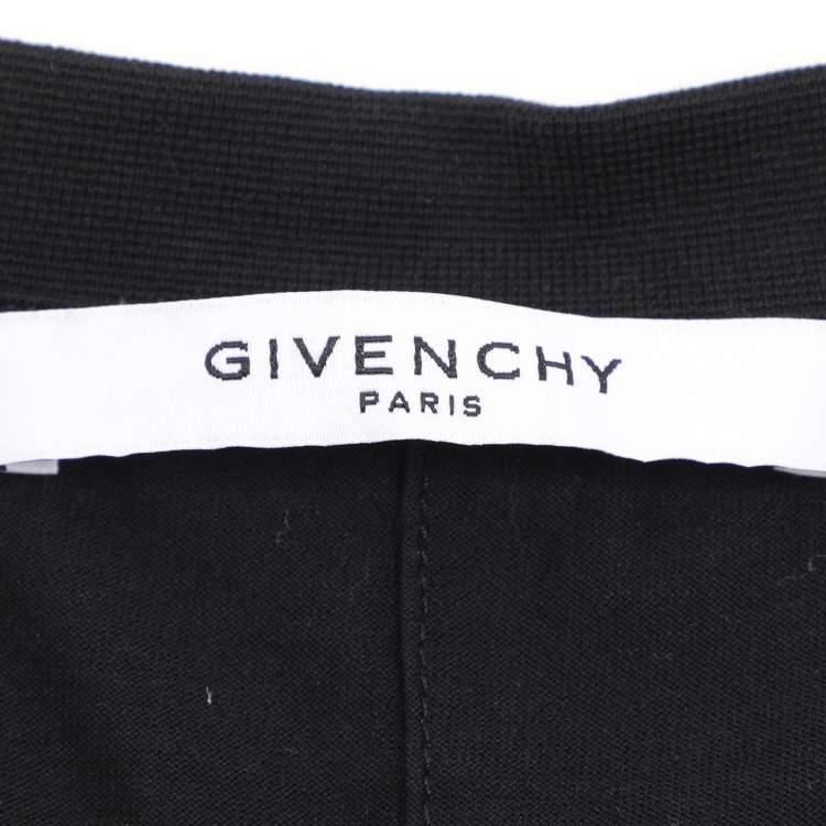 Pre Owned Givenchy Black Logo Print Cotton Distressed T-Shirt S