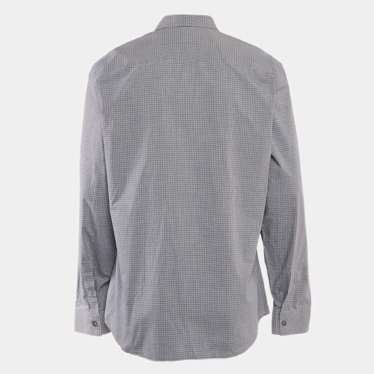 Pre Owned Givenchy Blue/Multicolor Gingham Cotton Button Front Shirt XXXL