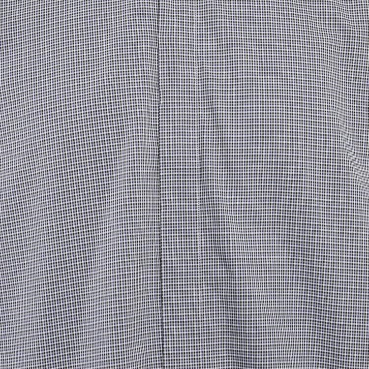 Pre Owned Givenchy Blue/Multicolor Gingham Cotton Button Front Shirt XXXL
