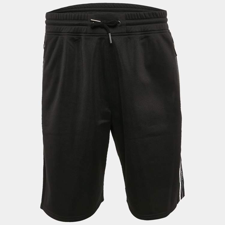 Pre Owned Givenchy Black Logo Band Jersey Shorts XL