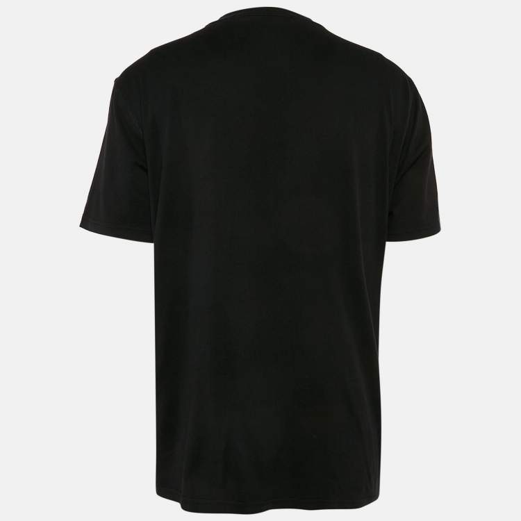 Pre Owned Givenchy Black Printed Cotton Crew Neck T-Shirt XXL