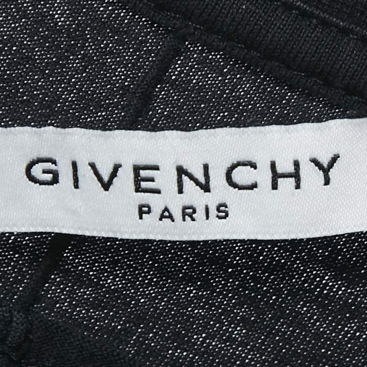 Pre Owned Givenchy Black Printed Jersey Crewneck T-Shirt XXS
