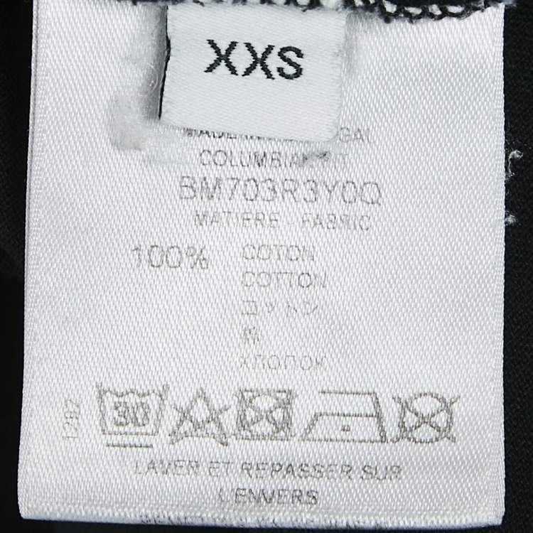 Pre Owned Givenchy Black Printed Jersey Crewneck T-Shirt XXS