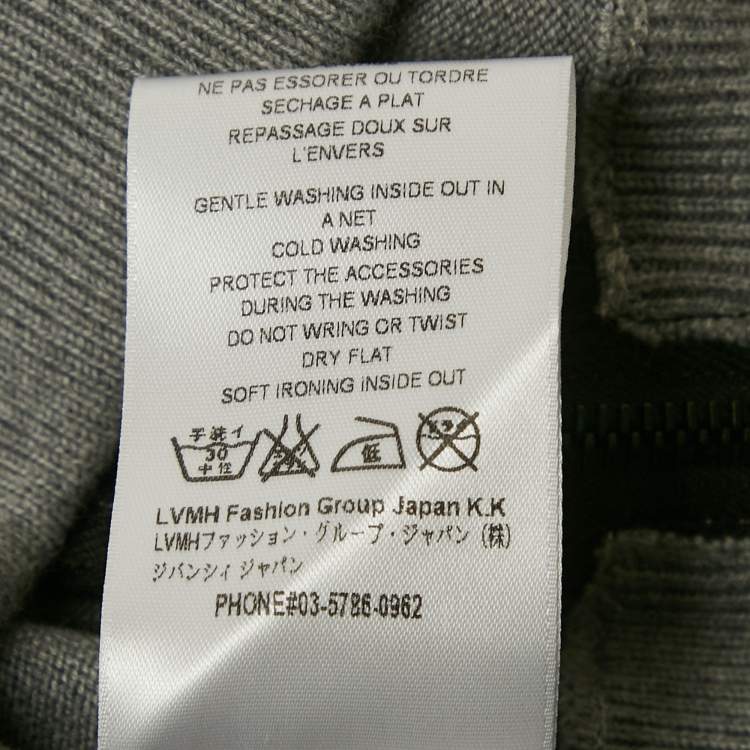 Pre Owned Givenchy Grey Cotton Colorblock Crew Neck Sweatshirt S
