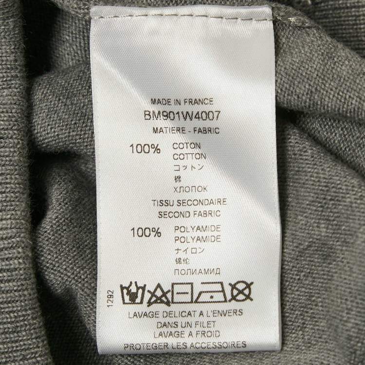 Pre Owned Givenchy Grey Cotton Colorblock Crew Neck Sweatshirt S