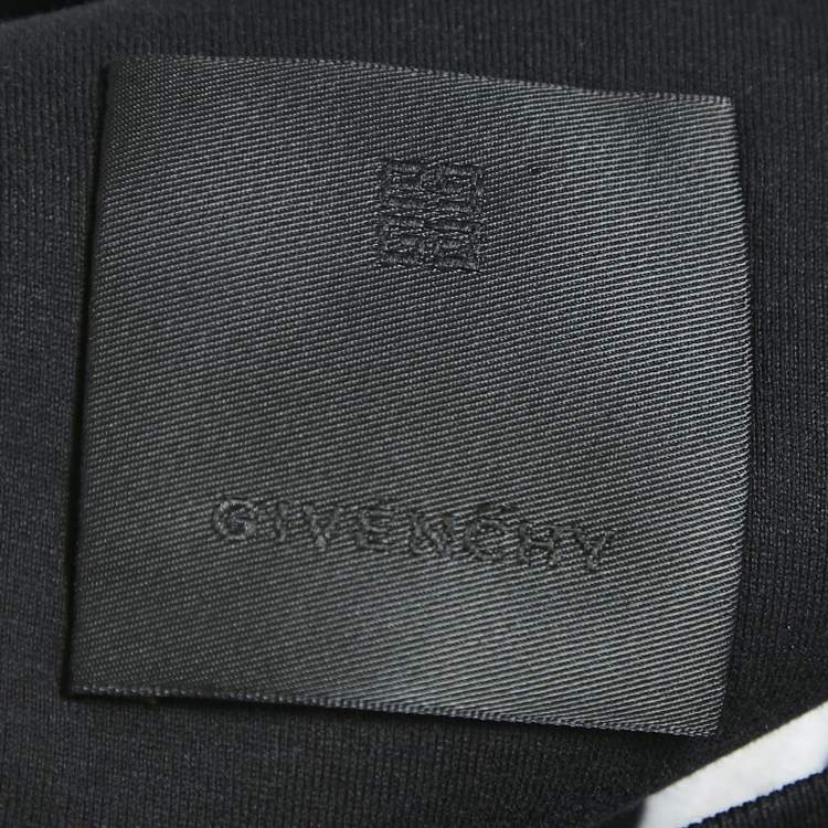 Pre Owned Givenchy Black Logo Embroidered Jersey Slim Fit T-Shirt L