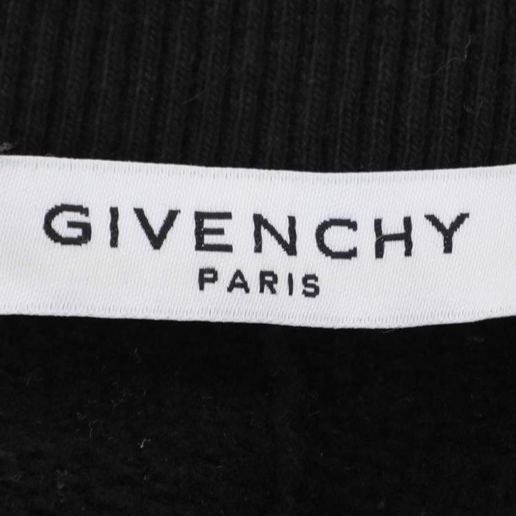 Pre Owned Givenchy Black Cotton American Dream Varsity Text Sweatshirt M