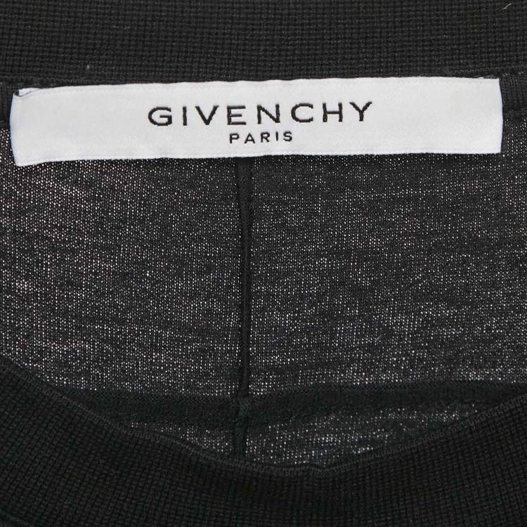 Pre Owned Givenchy Black Fire Print Jersey T-Shirt XL
