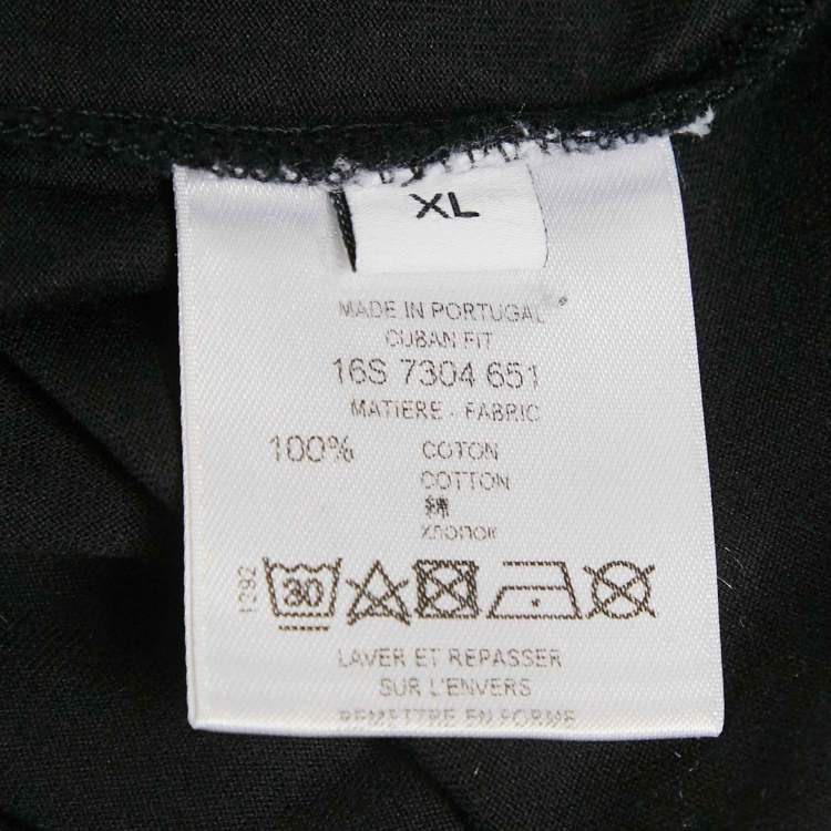 Pre Owned Givenchy Black Fire Print Jersey T-Shirt XL