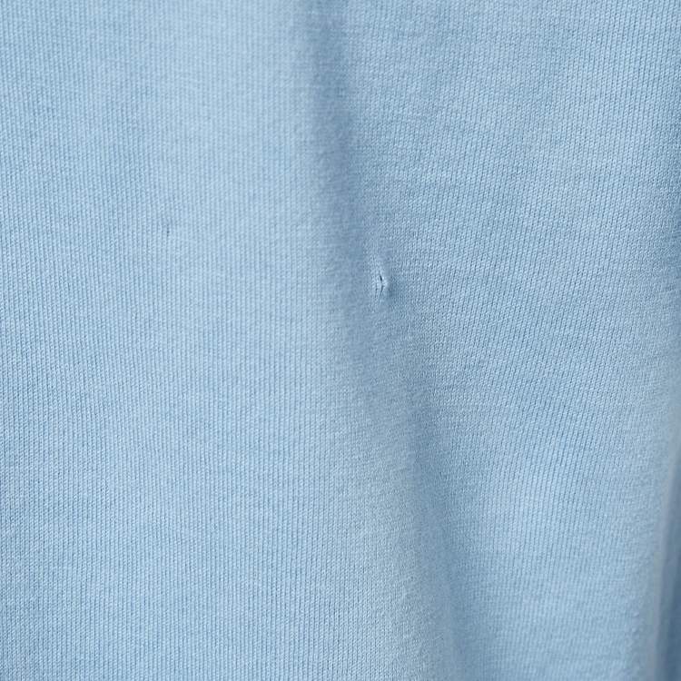 Pre Owned Givenchy Blue Cotton Logo Embroidered Crew Neck T-Shirt XS