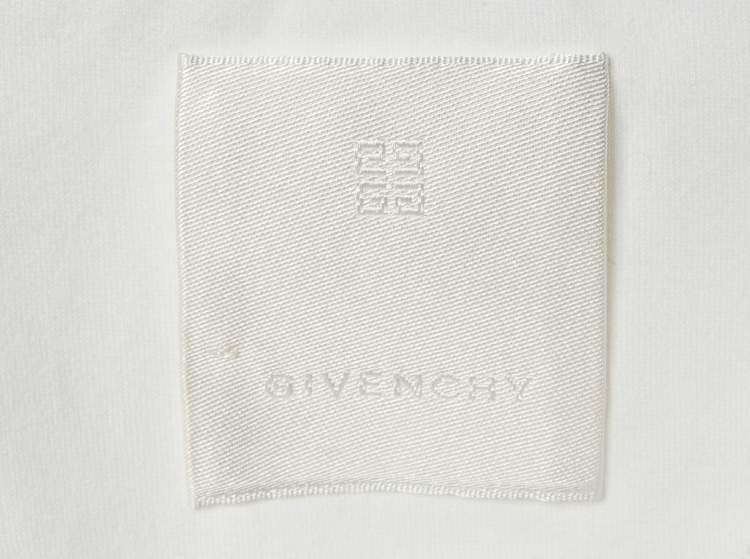 Pre Owned Givenchy White Reverse Logo Cotton Slim Fit T-Shirt L