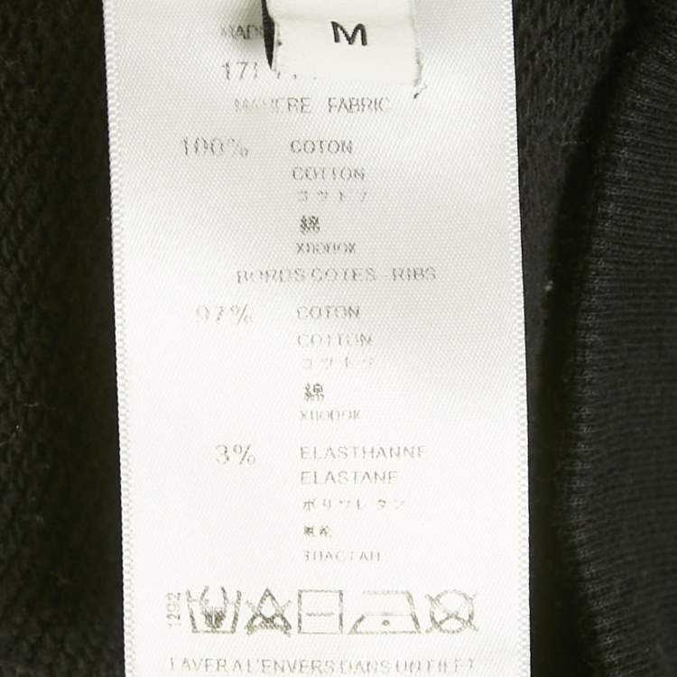 Pre Owned Givenchy Black Printed Cotton Hooded Sweatshirt M