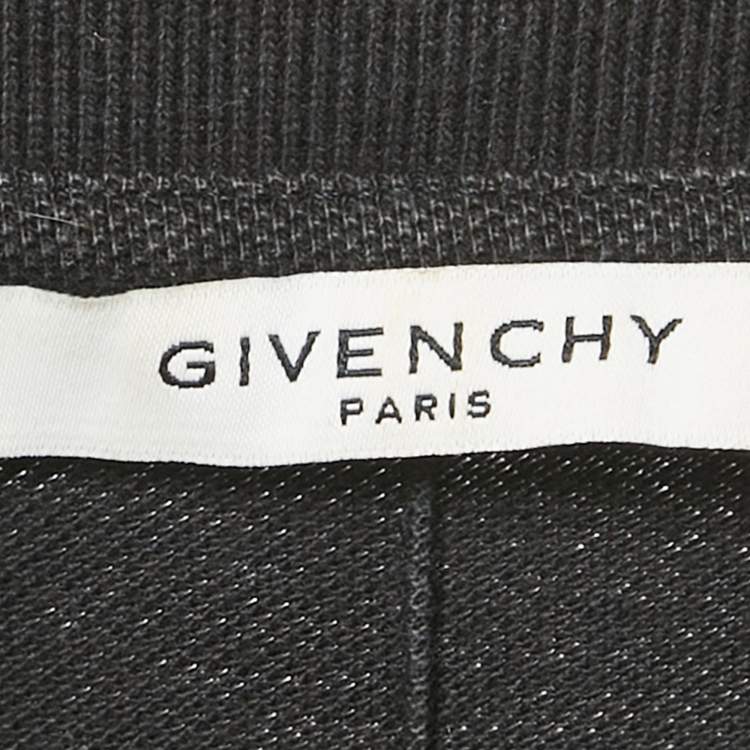 Pre Owned Givenchy Black Skull Printed Cotton Pique Polo T-Shirt XL