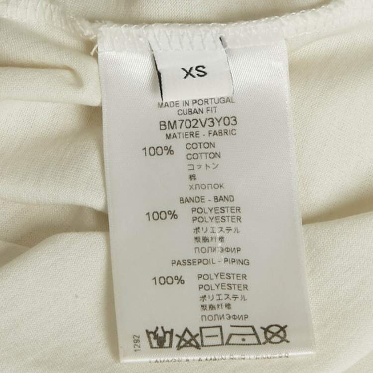 Pre Owned Givenchy White Logo Band Trim Jersey T-Shirt XS