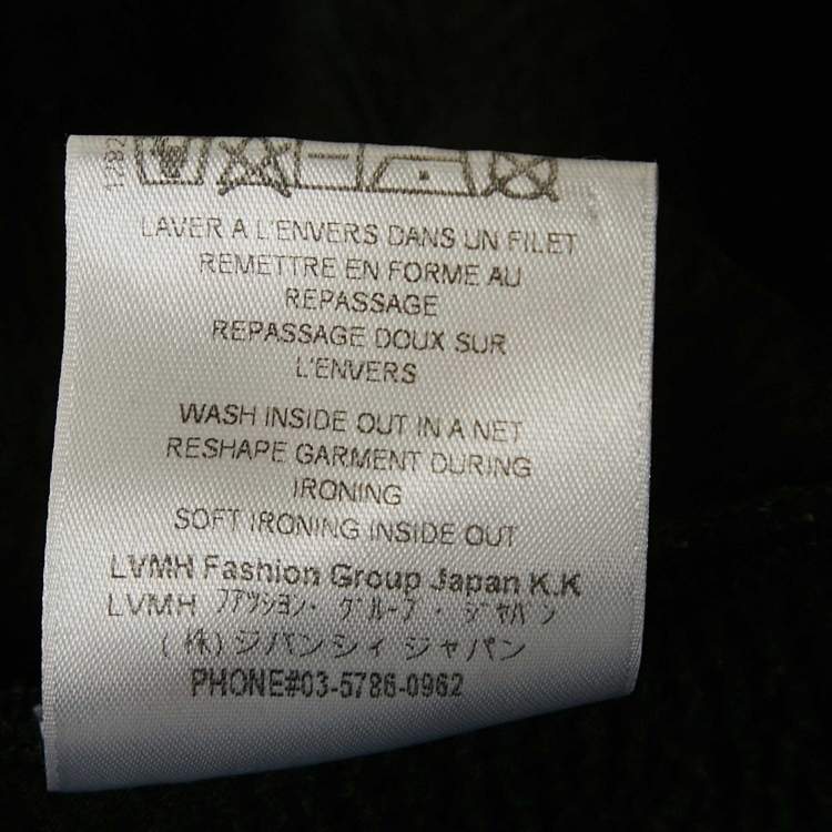 Pre Owned Givenchy Black Logo Print Cotton Knit Distressed Sweatshirt M