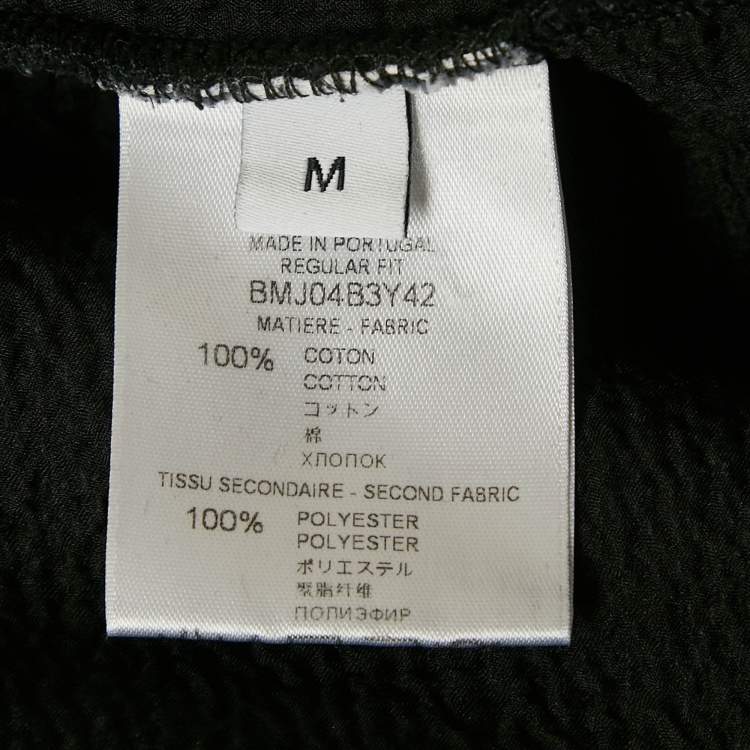 Pre Owned Givenchy Black Logo Print Cotton Knit Distressed Sweatshirt M