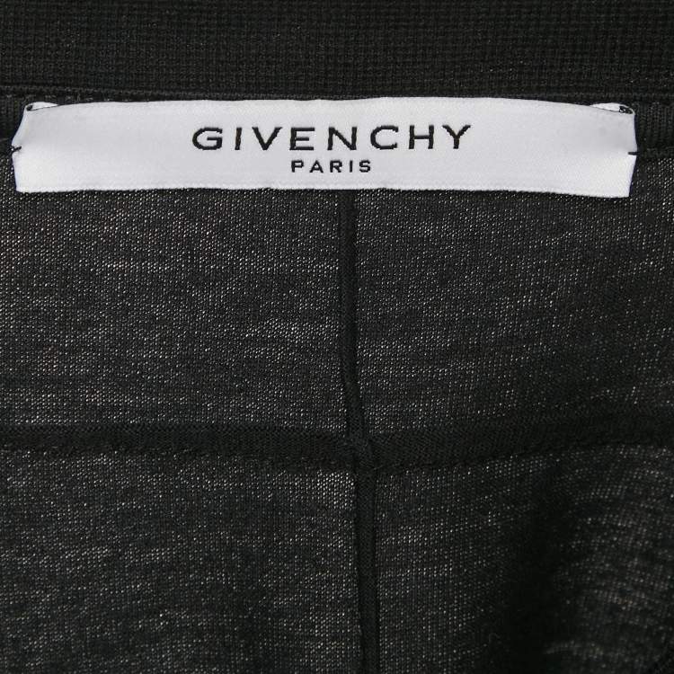 Pre Owned Givenchy Black Cotton Knit Logo Patch Crew Neck T-Shirt XL