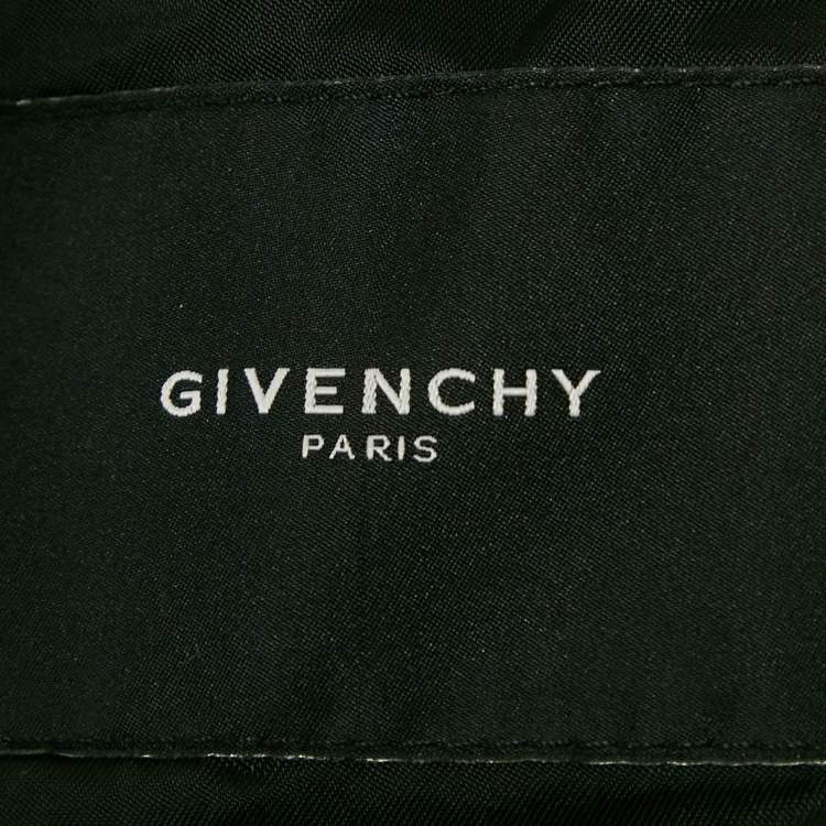 Pre Owned Givenchy Black Wool Zipper Detail Coat XXL