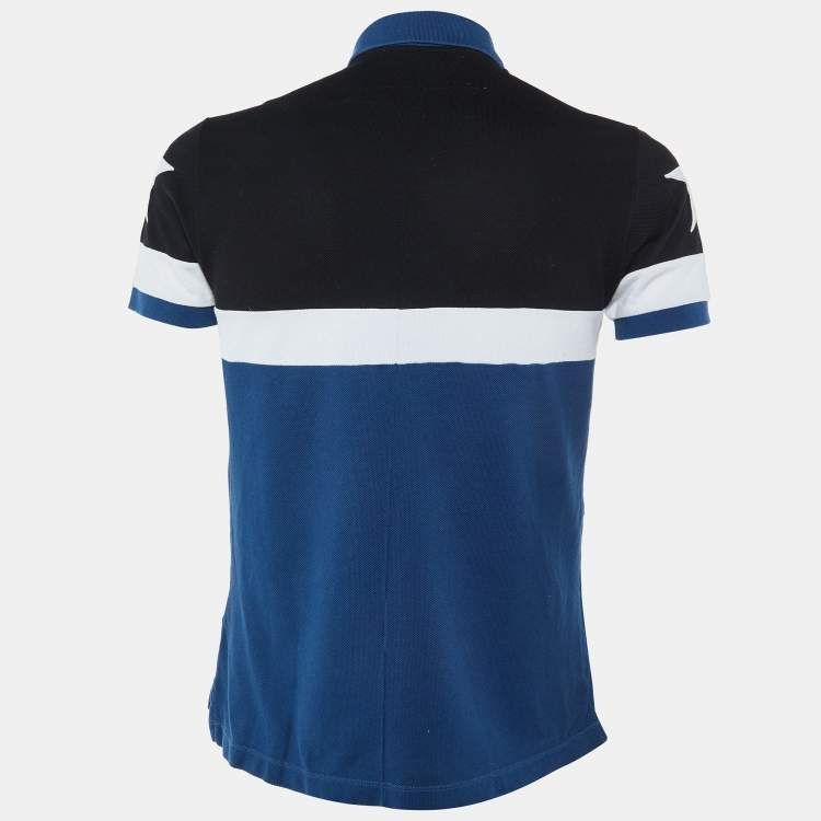 Pre Owned Givenchy Multicolor Paneled Cotton Pique Polo T-Shirt S