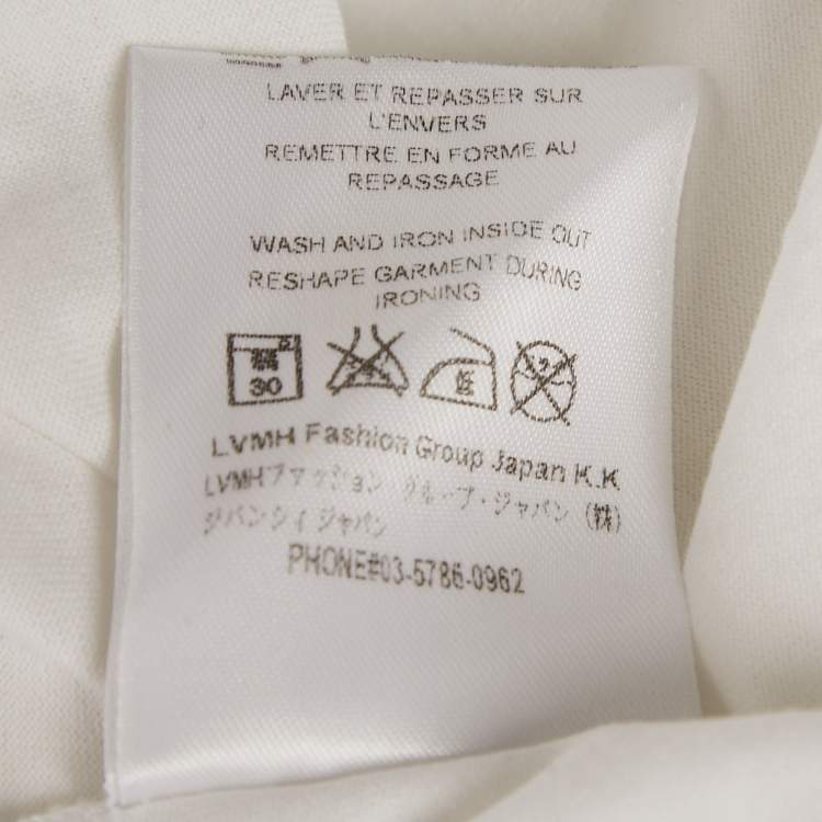 Pre Owned Givenchy White Rottweiler Applique Cotton T-Shirt L